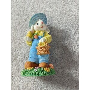 Cottontale Collection Hand Painted 5.5" Bunny Ceramic Figurine Easter 1997